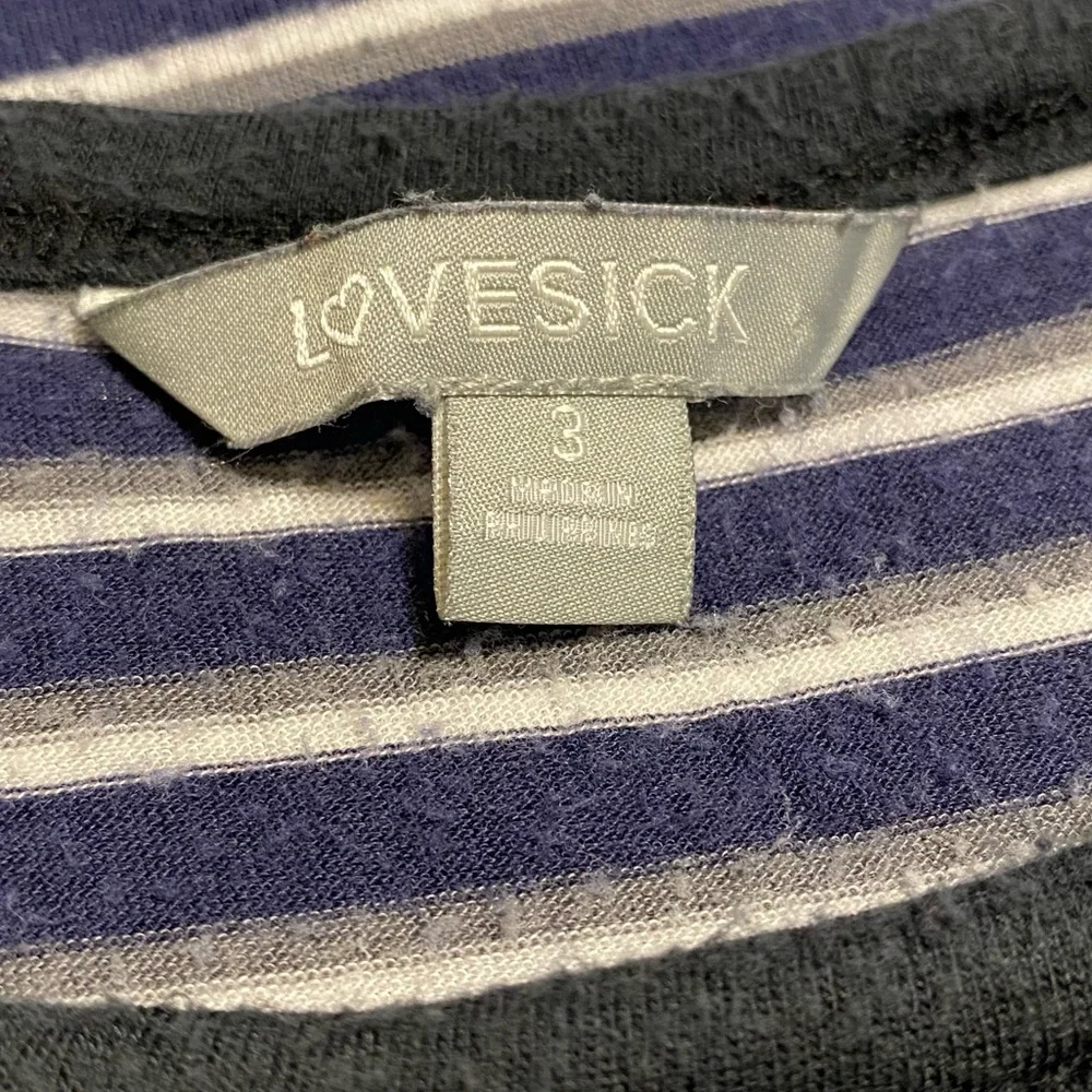 Lovesick (Torrid) Boxy Striped Ringer Tee - Picture 5 of 7